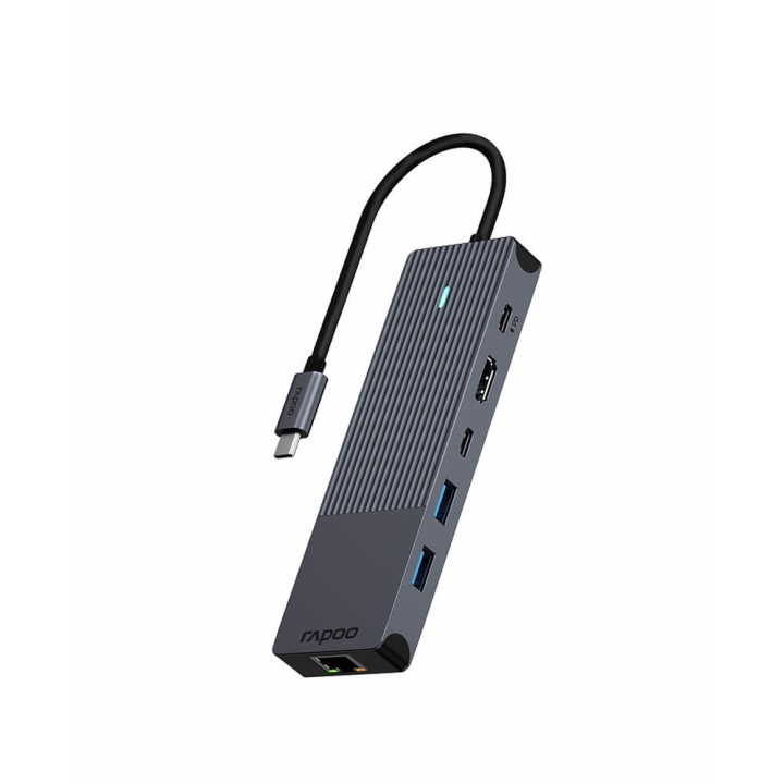 Rapoo Multiport USB-C UCM-2002 6-i-1 USB-C-Adapter i gruppen Datautstyr / Datamaskin Tilbehør / USB-Hubs hos TP E-commerce Nordic AB (C32273)