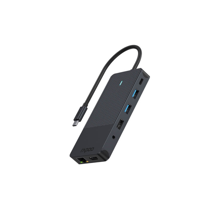 Rapoo USB-C Multiport UCM-2006 12-in-1 USB-C Adapter i gruppen Datautstyr / Datamaskin Tilbehør / USB-Hubs hos TP E-commerce Nordic AB (C32276)