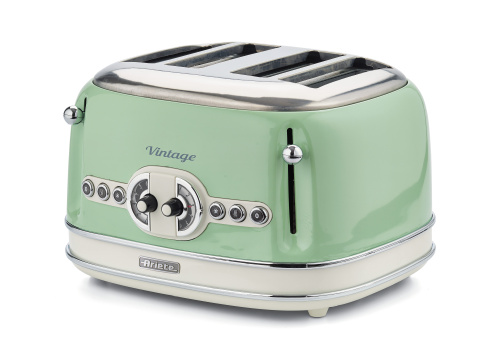 Ariete Brødrister for 4 skiver, Vintage, Grønn i gruppen HJEM, HUS OG HAGE / Husholdningsapparater / Brødristere og toastjern / Brødristere hos TP E-commerce Nordic AB (C32327)