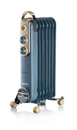 Ariete Vintage oilradiator 1500w 7 fins, Blue i gruppen HJEM, HUS OG HAGE / Vifter og klimaprodukter / Panelovner hos TP E-commerce Nordic AB (C32433)