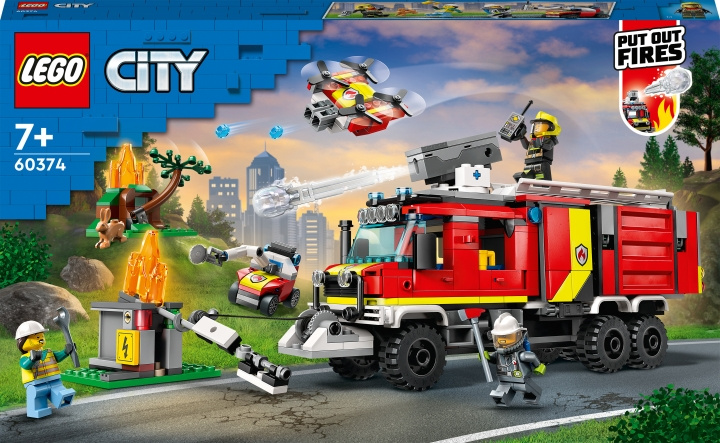 LEGO City Fire 60374 - Fire Command Truck i gruppen LEKER, BARN OG BABY / Leker / Byggeleker / Lego hos TP E-commerce Nordic AB (C32765)