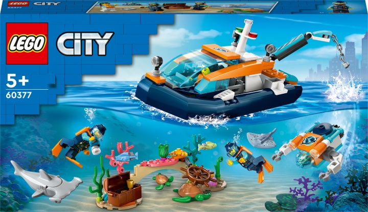 LEGO City Exploration 60377 - Explorer Diving Boat i gruppen LEKER, BARN OG BABY / Leker / Byggeleker / Lego hos TP E-commerce Nordic AB (C32796)