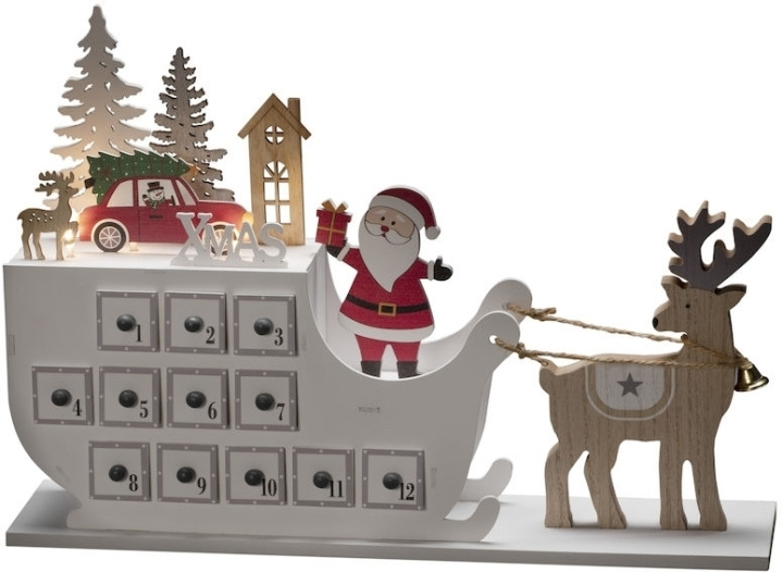 Konstsmide borddekorasjon til julekalender, slede, silhuett i tre i gruppen LEKER, BARN OG BABY / Leker / Adventskalendere hos TP E-commerce Nordic AB (C32950)