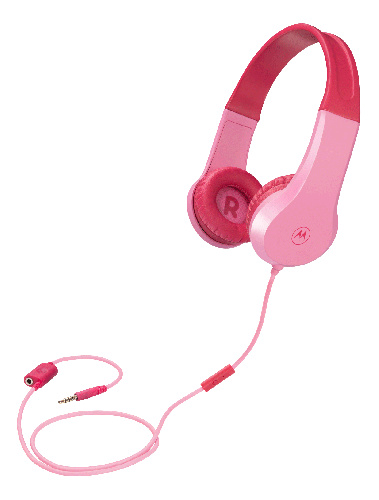 Motorola Moto JR200 hodetelefoner for barn med ledning, rosa i gruppen Elektronikk / Lyd & Bilde / Hodetelefoner & Tilbehør / Hodetelefoner hos TP E-commerce Nordic AB (C33183)