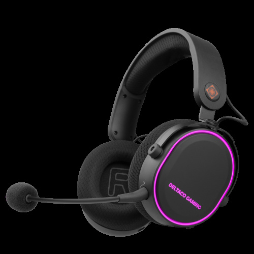 deltaco_gaming DH420 Wireless gaming headset, RGB, USB-C, Black/RGB i gruppen Datautstyr / GAMING / Headset hos TP E-commerce Nordic AB (C33191)