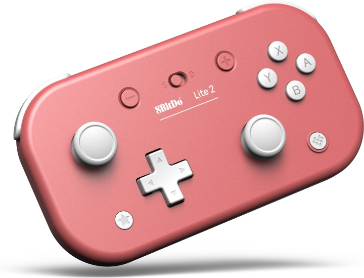 8BitDo Lite 2 Game Controller, Pink, Switch i gruppen Elektronikk / TV-spill & tilbehør / Nintendo Switch / Tilbehør hos TP E-commerce Nordic AB (C33354)