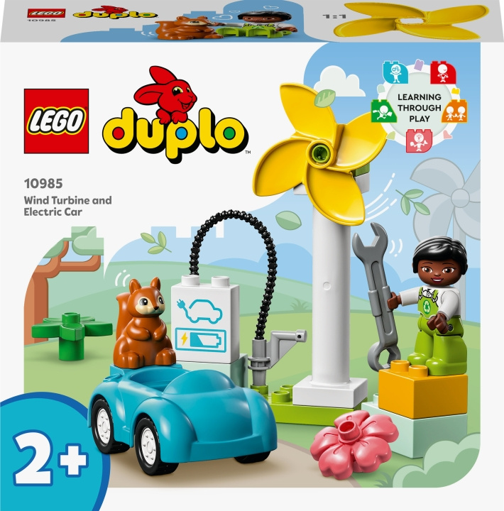 LEGO DUPLO Town 10985 - Wind Turbine and Electric Car i gruppen LEKER, BARN OG BABY / Leker / Byggeleker / Lego hos TP E-commerce Nordic AB (C33361)