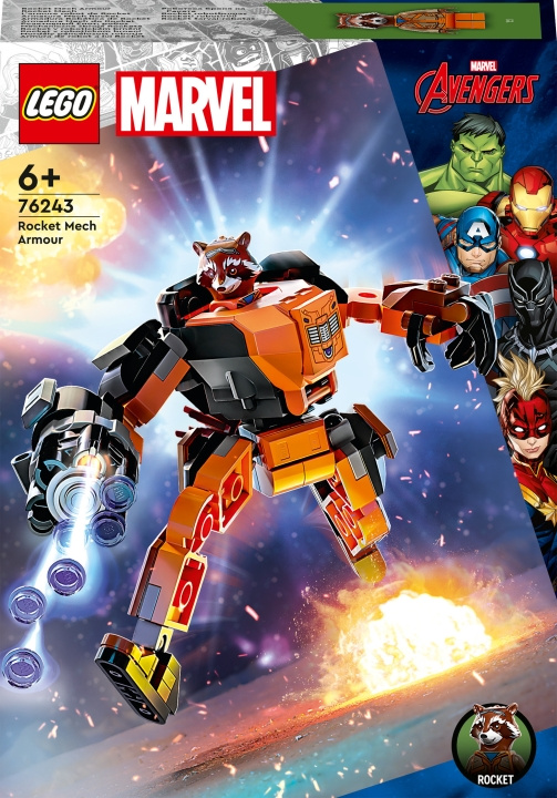 LEGO Super Heroes 76243 - Rocket Mech Armor i gruppen LEKER, BARN OG BABY / Leker / Byggeleker / Lego hos TP E-commerce Nordic AB (C33382)