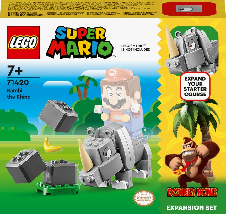 LEGO Super Mario 71420 - Rambi the Rhino Expansion Set i gruppen LEKER, BARN OG BABY / Leker / Byggeleker / Lego hos TP E-commerce Nordic AB (C33492)