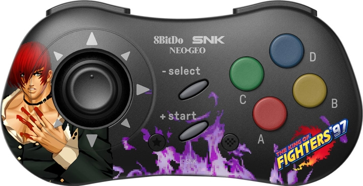 8Bitdo NEOGEO Wireless Pad, Iori Yagami Edition, Windows / Android / NEOGEO mini i gruppen Datautstyr / GAMING / Gamepad hos TP E-commerce Nordic AB (C33520)