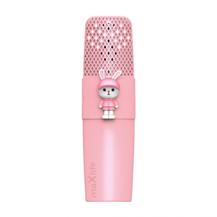 Maxlife Animal MXBM-500 - Bluetooth-karaokemikrofon med høyttaler, rosa i gruppen Elektronikk / Lyd & Bilde / Håndholdte mikrofoner hos TP E-commerce Nordic AB (C33686)