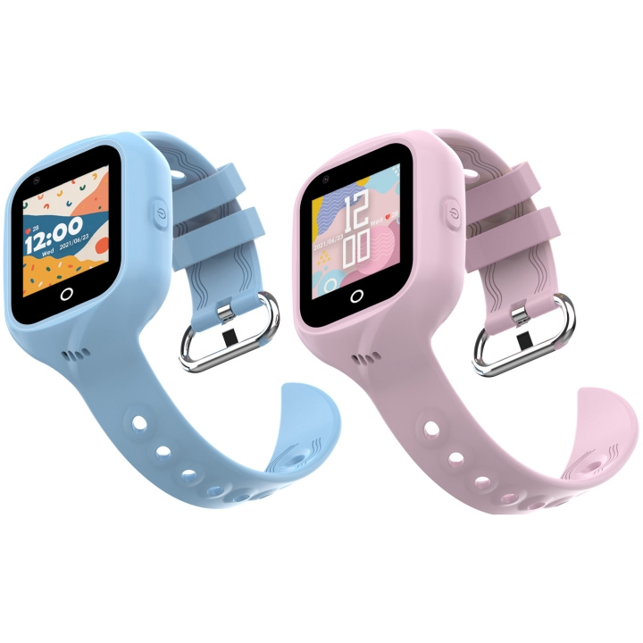 Celly Kidswatch 4G Smartwatch for barn Blå + rosa rem i gruppen SPORT, FRITID & HOBBY / Smartwatch og Aktivitetsmålere / Smartwatch for barn hos TP E-commerce Nordic AB (C33785)