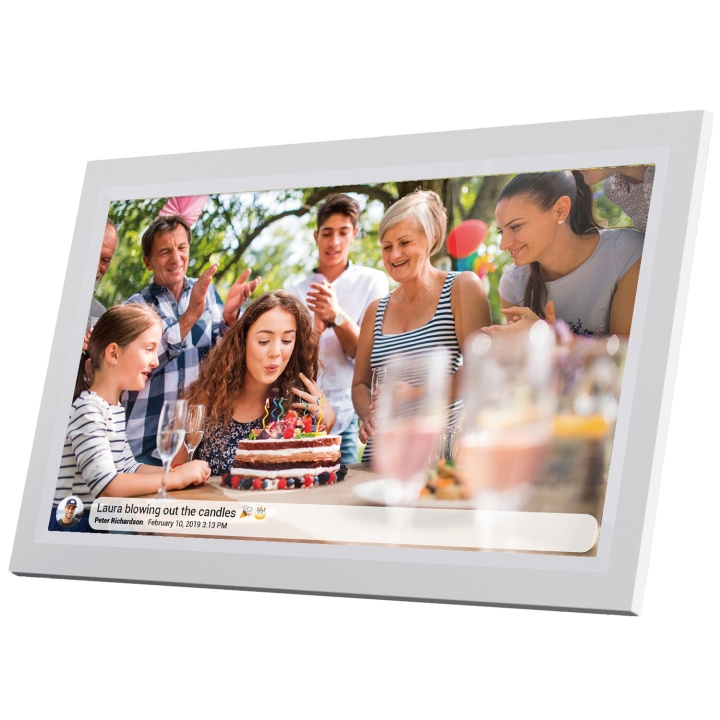 DENVER 15.6” FULL HD digital Wi-Fi photoframe with FRAMEO photo software White i gruppen Elektronikk / Lyd & Bilde / Digitale fotorammer hos TP E-commerce Nordic AB (C33844)