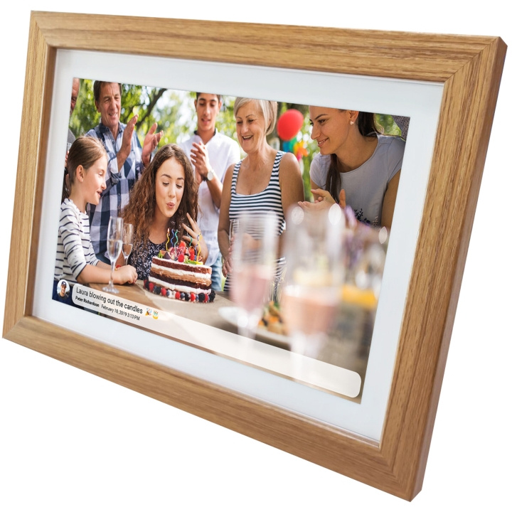 DENVER 15.6” FULL HD digital Wi-Fi photoframe with FRAMEO photo software Light wood i gruppen Elektronikk / Lyd & Bilde / Digitale fotorammer hos TP E-commerce Nordic AB (C33845)