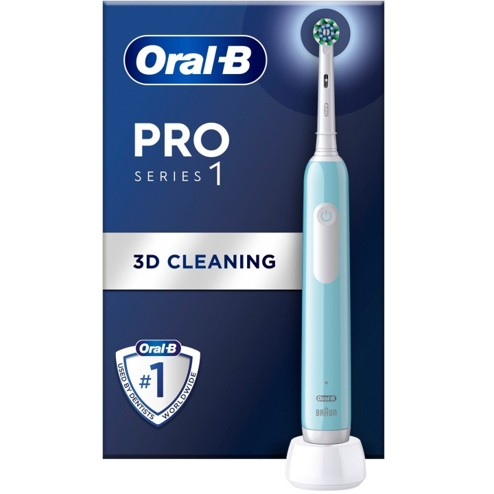 Oral B Eltandborste Pro1 Turquoise + Extra Refill i gruppen HELSE OG SKJØNNHET / Munnpleie / Elektriske tannbørster hos TP E-commerce Nordic AB (C33846)