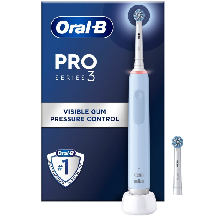 Oral B Eltandborste Pro3 Blue + Extra Refill i gruppen HELSE OG SKJØNNHET / Munnpleie / Elektriske tannbørster hos TP E-commerce Nordic AB (C33854)