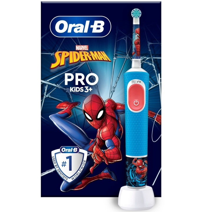 Oral B Eltandborste Vitality Pro Kids Spiderman HBOX i gruppen HELSE OG SKJØNNHET / Munnpleie / Elektriske tannbørster hos TP E-commerce Nordic AB (C33861)
