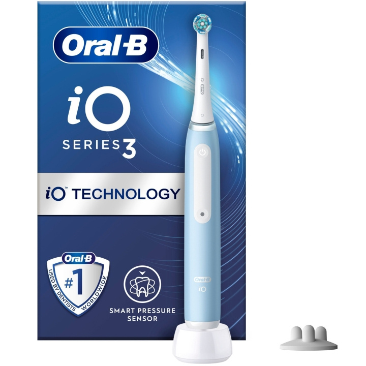 Oral B Elektrisk tannbørste iO3S Ice Blue i gruppen HELSE OG SKJØNNHET / Munnpleie / Elektriske tannbørster hos TP E-commerce Nordic AB (C33863)