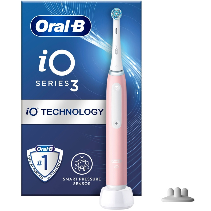 Oral B Eltandborste iO3S Blush Pink i gruppen HELSE OG SKJØNNHET / Munnpleie / Elektriske tannbørster hos TP E-commerce Nordic AB (C33864)