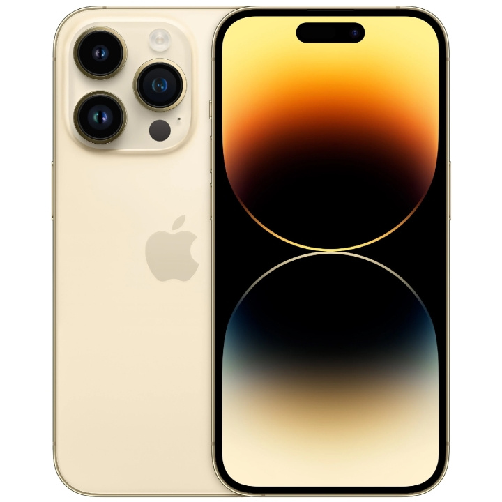 Apple iPhone 14 Pro 128 GB gull i gruppen SMARTTELEFON & NETTBRETT / Mobiltelefoner & smartphones hos TP E-commerce Nordic AB (C33919)