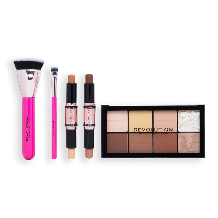 Makeup Revolution All About The Contour-gespesialsett i gruppen HELSE OG SKJØNNHET / Gavesett / Gavesett for henne hos TP E-commerce Nordic AB (C33935)