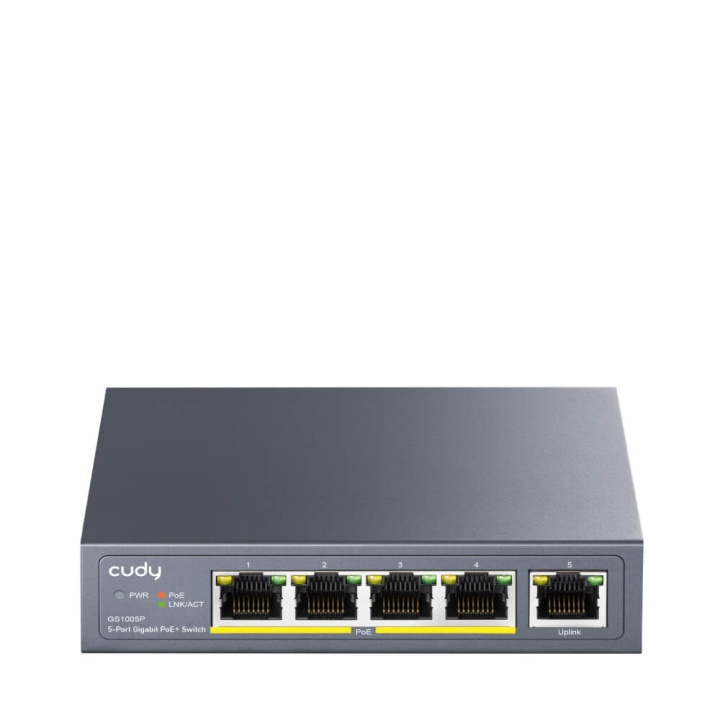 Cudy Switch GS1005P 5-port Gigabit PoE+ 60W i gruppen Datautstyr / Nettverk / Switcher / 10/100/1000Mbps hos TP E-commerce Nordic AB (C34682)