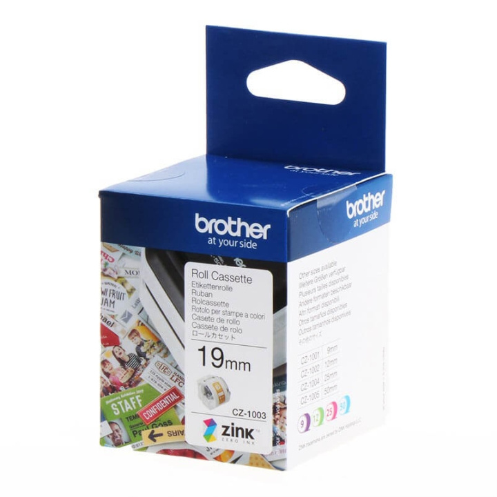 Brother Tape CZ1003 19mm Vit i gruppen Datautstyr / Skrivere og tilbehør / Blekk og toner / Toner / Brother hos TP E-commerce Nordic AB (C34691)