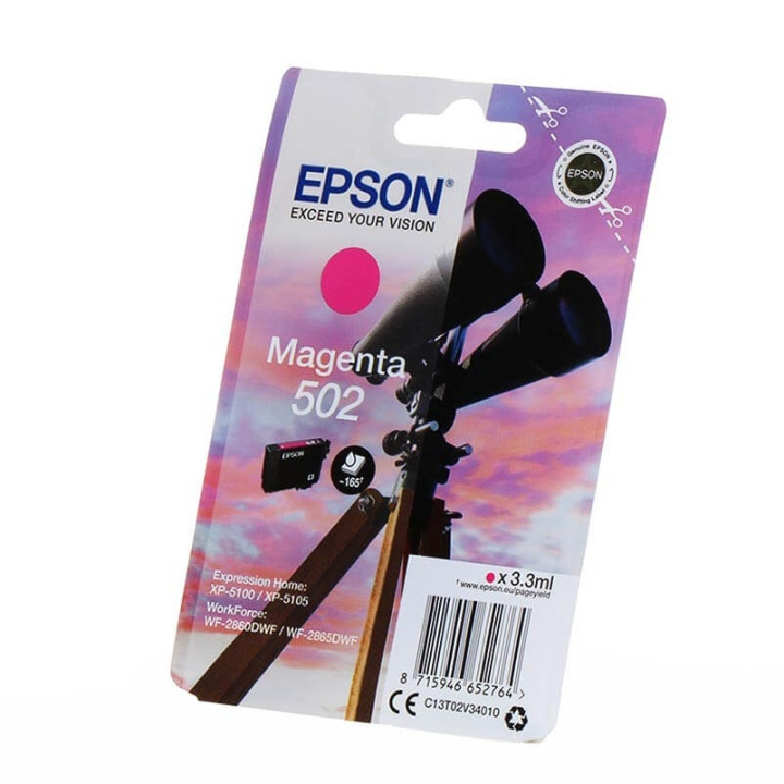 EPSON Blekk C13T02V34010 502 Magenta Binoculars i gruppen Datautstyr / Skrivere og tilbehør / Blekk og toner / Blekkpatroner / Epson hos TP E-commerce Nordic AB (C34813)