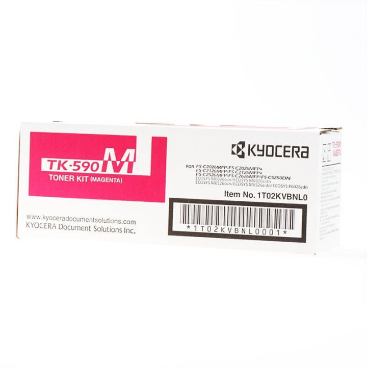 KYOCERA Toner 1T02KVBNL0 TK-590 Magenta i gruppen Datautstyr / Skrivere og tilbehør / Blekk og toner / Toner / Kyocera hos TP E-commerce Nordic AB (C34841)