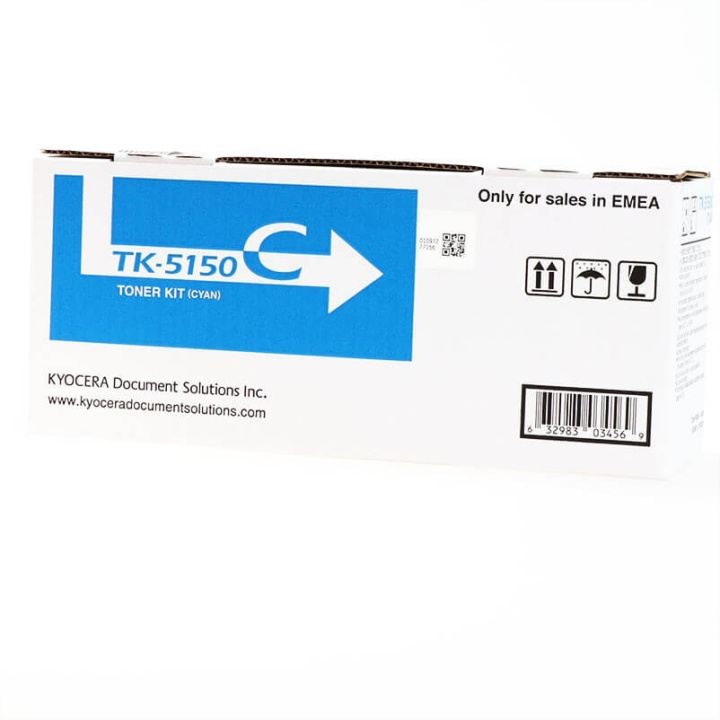 Kyocera Toner 1T02NSCNL0 TK-5150 Cyan i gruppen Datautstyr / Skrivere og tilbehør / Blekk og toner / Toner / Kyocera hos TP E-commerce Nordic AB (C34866)