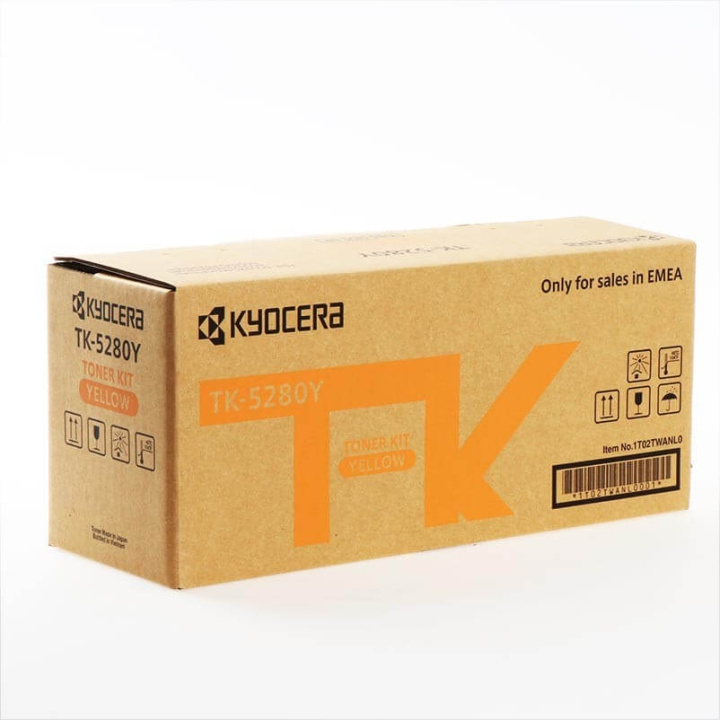 Kyocera Toner 1T02TWANL0 TK-5280 Gul i gruppen Datautstyr / Skrivere og tilbehør / Blekk og toner / Toner / Kyocera hos TP E-commerce Nordic AB (C34900)