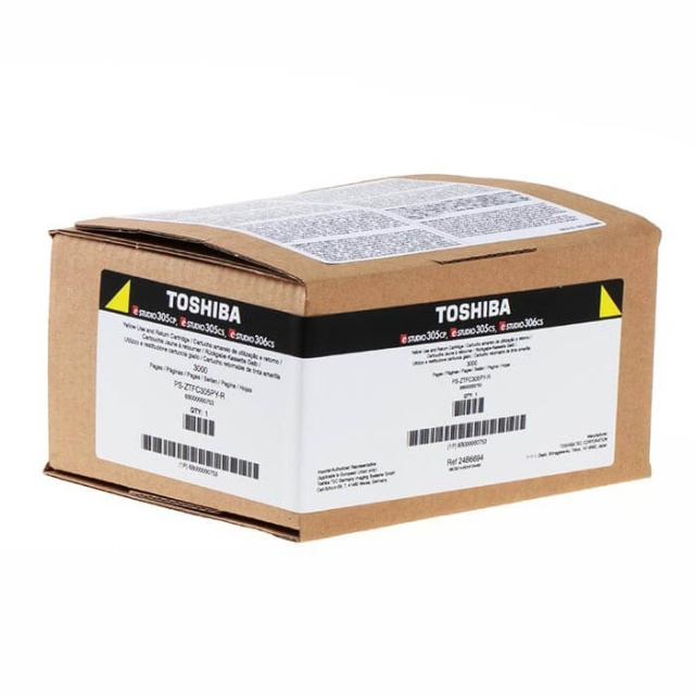 Toshiba Toner 6B000000752 T-305P-R Gul i gruppen Datautstyr / Skrivere og tilbehør / Blekk og toner / Toner / Toshiba hos TP E-commerce Nordic AB (C35058)