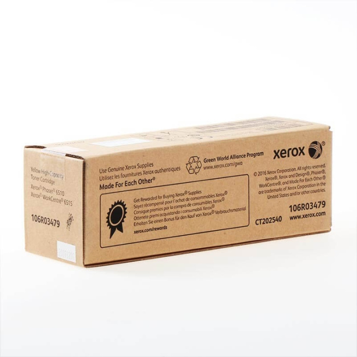 Xerox Toner 106R03479 Gul høykapasitetstoner i gruppen Datautstyr / Skrivere og tilbehør / Blekk og toner / Toner / Xerox hos TP E-commerce Nordic AB (C35127)