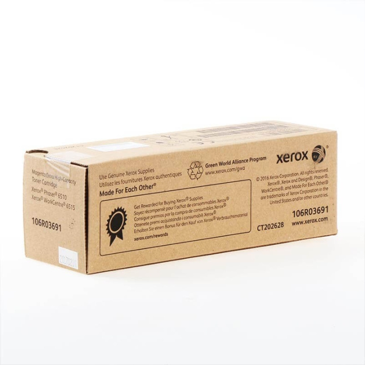 Xerox Toner 106R03691 Magenta ekstra høy kapasitet i gruppen Datautstyr / Skrivere og tilbehør / Blekk og toner / Toner / Xerox hos TP E-commerce Nordic AB (C35148)