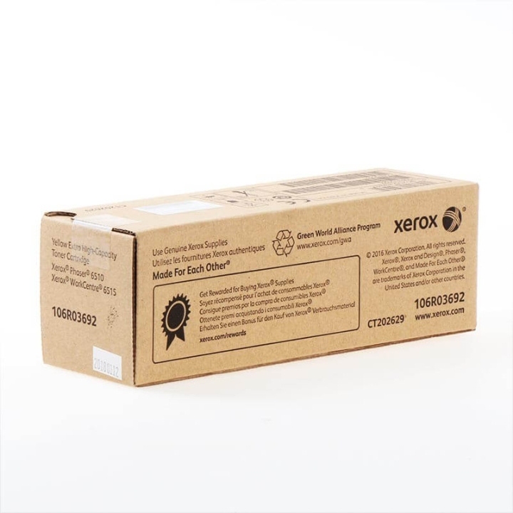 Xerox Toner 106R03692 Gul ekstra høy kapasitet i gruppen Datautstyr / Skrivere og tilbehør / Blekk og toner / Toner / Xerox hos TP E-commerce Nordic AB (C35149)