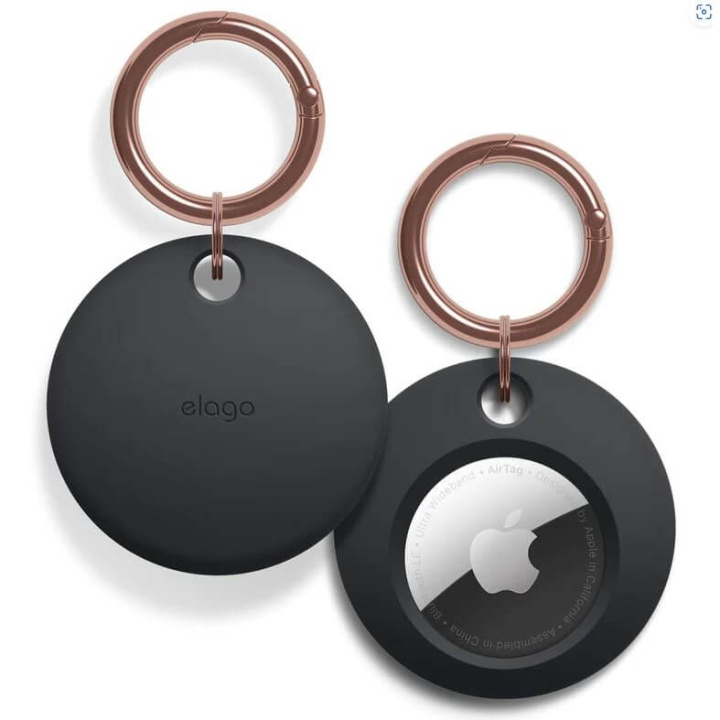 Elago Basic Key Chain for AirTag Black i gruppen SMARTTELEFON & NETTBRETT / Annet tilbehør / Annet hos TP E-commerce Nordic AB (C35345)