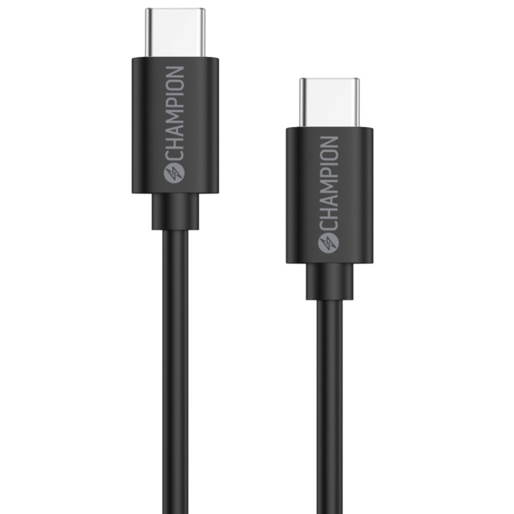 Champion USB-C-kabel 60W 3m svart i gruppen SMARTTELEFON & NETTBRETT / Ladere og Kabler / Kabler / Kabler type C hos TP E-commerce Nordic AB (C35388)