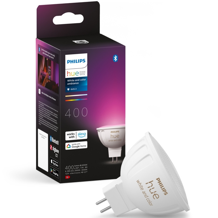 Philips Hue Hvit Colour Ambiance GU5.3 MR16 12V 400lm 1-pk i gruppen HJEM, HUS OG HAGE / Smarthus / Smart belysning hos TP E-commerce Nordic AB (C35392)
