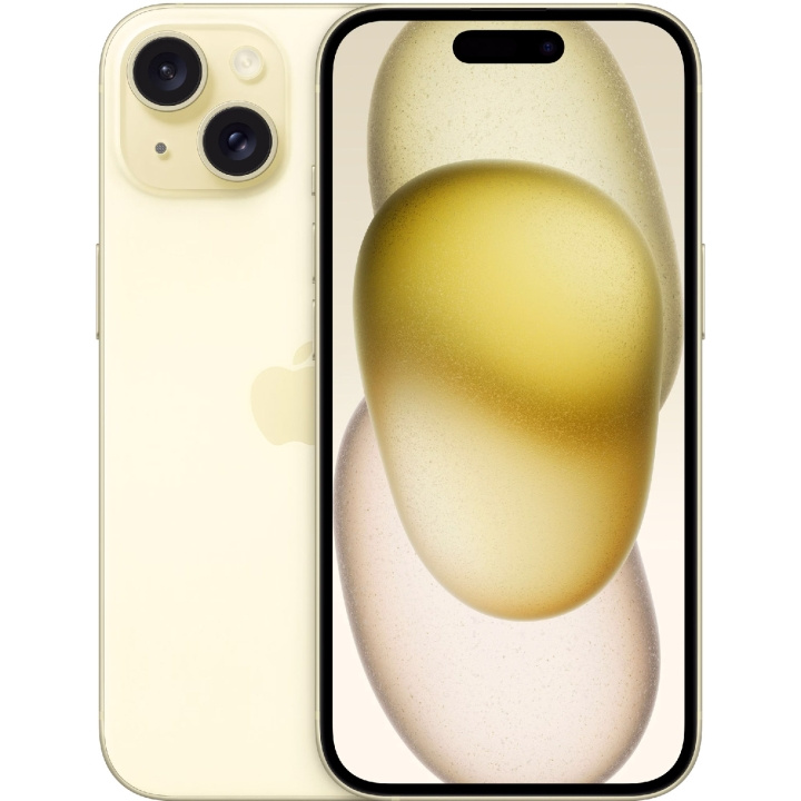 Apple iPhone 15 256 GB Gul i gruppen SMARTTELEFON & NETTBRETT / Mobiltelefoner & smartphones hos TP E-commerce Nordic AB (C35405)