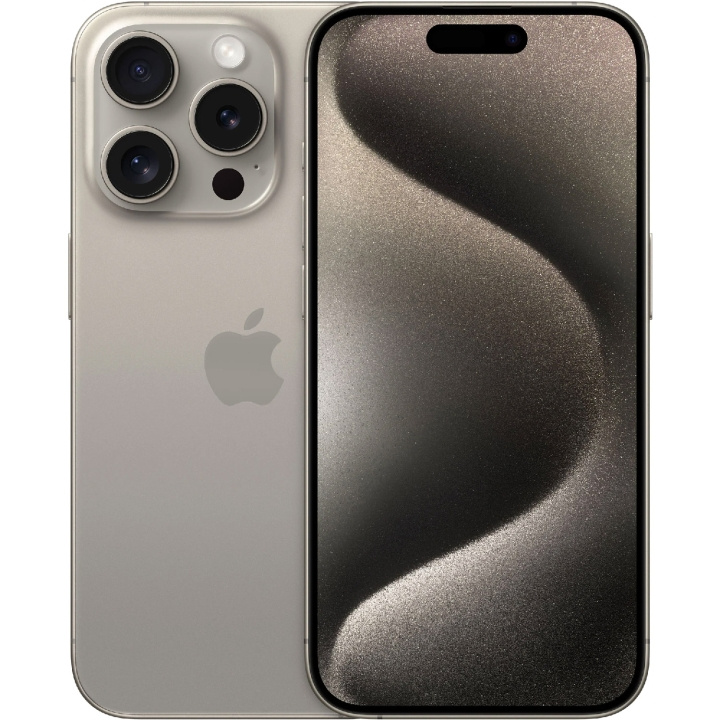 Apple iPhone 15 Pro 256GB Natural Titanium i gruppen SMARTTELEFON & NETTBRETT / Mobiltelefoner & smartphones hos TP E-commerce Nordic AB (C35417)