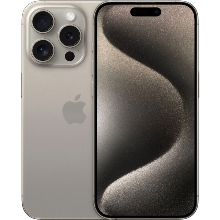 Apple iPhone 15 Pro 256 GB naturlig titan i gruppen SMARTTELEFON & NETTBRETT / Mobiltelefoner & smartphones hos TP E-commerce Nordic AB (C35417)