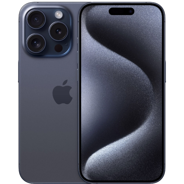 Apple iPhone 15 Pro 256 GB blå titan i gruppen SMARTTELEFON & NETTBRETT / Mobiltelefoner & smartphones hos TP E-commerce Nordic AB (C35418)