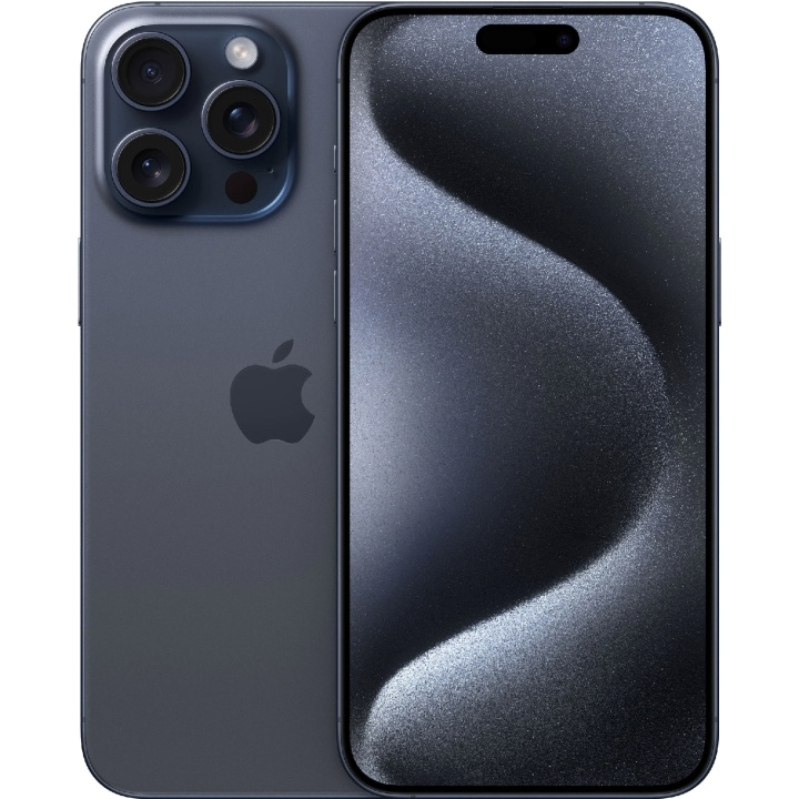 Apple iPhone 15 Pro Max 256 GB blå titan i gruppen SMARTTELEFON & NETTBRETT / Mobiltelefoner & smartphones hos TP E-commerce Nordic AB (C35429)
