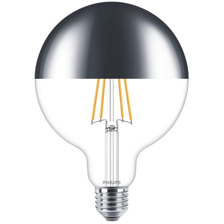 Philips LED E27 G120 Filament Top Mirrored Dimbar 50W 650lm i gruppen Elektronikk / Lys / LED-lys hos TP E-commerce Nordic AB (C35436)