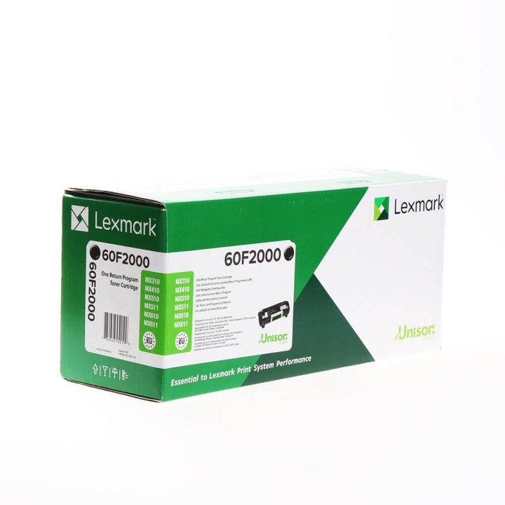 Lexmark Toner 60F2000 Svart Return i gruppen Datautstyr / Skrivere og tilbehør / Blekk og toner / Trommer / Lexmark hos TP E-commerce Nordic AB (C36683)