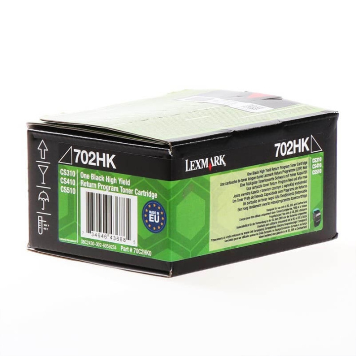 Lexmark Toner 70C2HK0 702 Svart High Yield Return i gruppen Datautstyr / Skrivere og tilbehør / Blekk og toner / Toner / Lexmark hos TP E-commerce Nordic AB (C36694)