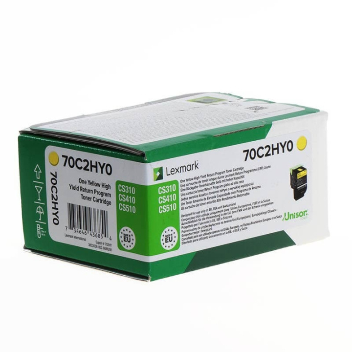 Lexmark Toner 70C2HY0 702 Gul High Yield, Return i gruppen Datautstyr / Skrivere og tilbehør / Blekk og toner / Toner / Lexmark hos TP E-commerce Nordic AB (C36696)