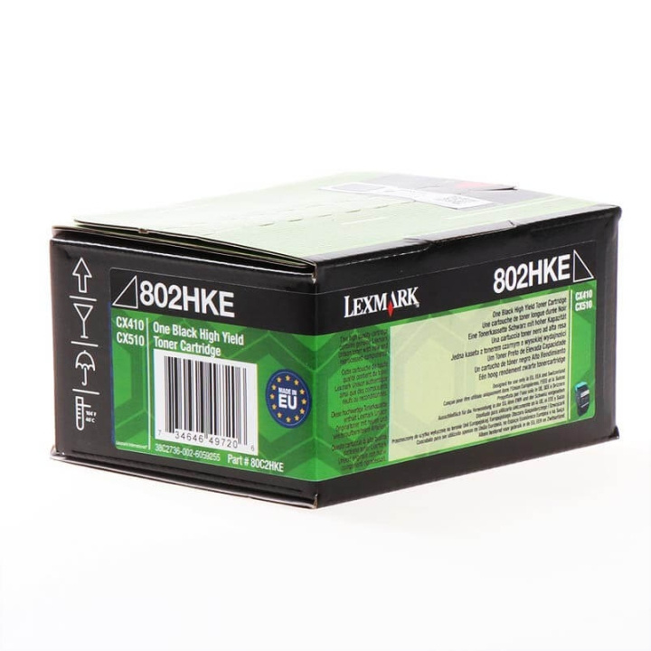 Lexmark Toner 80C2HKE 802 Svart High Yield Corporate Return