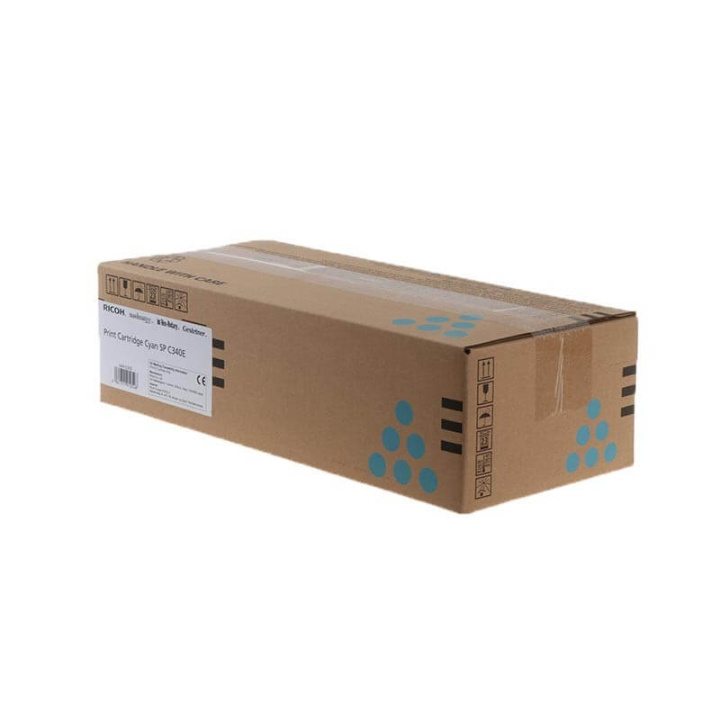 Ricoh Toner 407900 SP C340E Cyan i gruppen Datautstyr / Skrivere og tilbehør / Blekk og toner / Toner / Ricoh hos TP E-commerce Nordic AB (C36971)