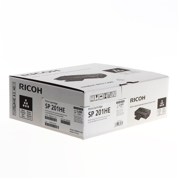 Ricoh Toner 407254 SP 201HE Svart i gruppen Datautstyr / Skrivere og tilbehør / Blekk og toner / Toner / Ricoh hos TP E-commerce Nordic AB (C37074)